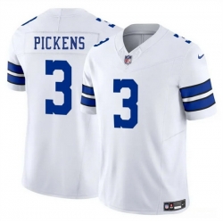 Men Dallas Cowboys 3 George Pickens White 2025 F U S E Vapor Untouchable Limited Stitched Football Jersey