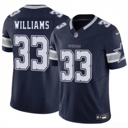 Men Dallas Cowboys 33 Javonte Williams Navy 2025 F U S E Vapor Untouchable Limited Stitched Football Jersey