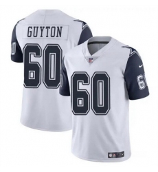 Men Dallas Cowboys 60 Tyler Guyton White 2024 Draft Color Rush Limited Stitched Football Jersey