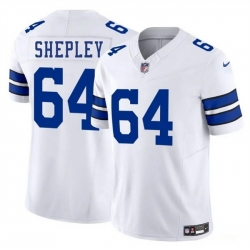 Men Dallas Cowboys 64 Dakoda Shepleyss White 2025 F U S E Vapor Untouchable Limited Stitched Football Jersey