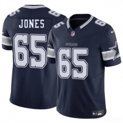 Men Dallas Cowboys 65 Robert Jones Navy 2025 F U S E Vapor Untouchable Limited Stitched Football Jersey