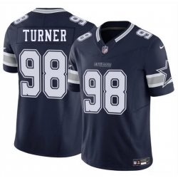 Men Dallas Cowboys 98 Payton Turner Navy 2025 F U S E Vapor Untouchable Limited Stitched Football Jersey