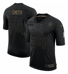 Men's Dallas Cowboys #54 Jaylon Smith Black Nike 2020 Salute To Service Limited Jersey