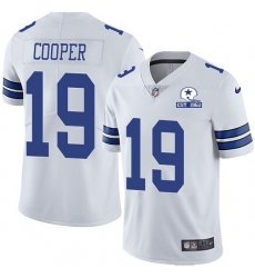 Nike Cowboys 19 Amari Cooper White Men Stitched With Established In 1960 Patch NFL Vapor Untouchable Limited Jersey