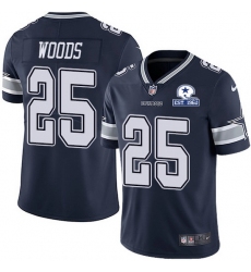 Nike Cowboys 25 Xavier Woods Navy Blue Team Color Men Stitched With Established In 1960 Patch NFL Vapor Untouchable Limited Jersey