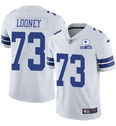 Nike Cowboys 73 Joe Looney White Men Stitched With Established In 1960 Patch NFL Vapor Untouchable Limited Jersey