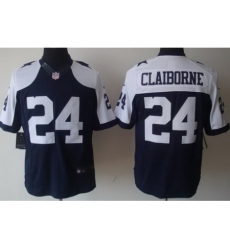 Nike Dallas Cowboys 24 Morris Claiborne Blue LIMITED Thankgivings NFL Jersey