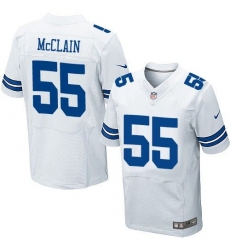 Nike Dallas Cowboys #55 Rolando McClain White Men 27s Stitched NFL Elite Jersey