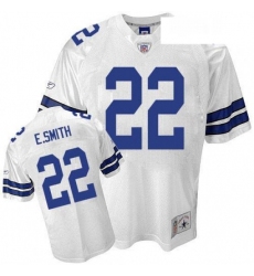 Reebok Dallas Cowboys 22 Emmitt Smith Premier EQT White Legend Throwback NFL Jersey