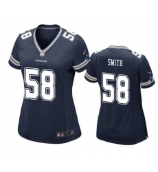 Women Dallas Cowboys 58 Mazi Smith Navy Stitched Football Game Jersey