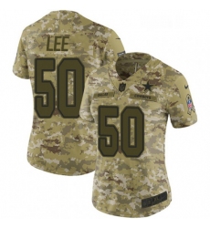 Womens Nike Dallas Cowboys 50 Sean Lee Limited Camo 2018 Salute to Service NFL Jersey