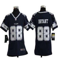 Nike Cowboys #88 Dez Bryant Navy Blue Team Color Youth Stitched NFL Elite Jersey