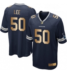 Youth Nike Dallas Cowboys 50 Sean Lee Elite NavyGold Team Color NFL Jersey