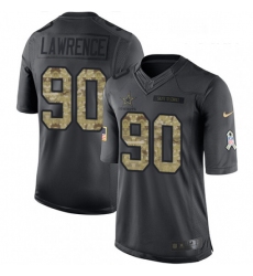 Youth Nike Dallas Cowboys 90 Demarcus Lawrence Limited Black 2016 Salute to Service NFL Jersey