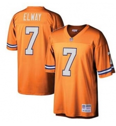 Men Broncos 7 Elway Throwback Orange  jersey