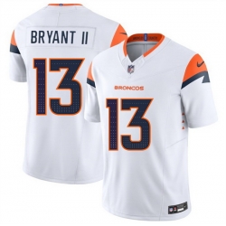 Men Denver Broncos 13 Pat Bryant II White 2025 Draft F U S E  Vapor Limited Stitched Football Jersey