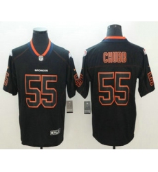 Men Denver Broncos 55 Bradley Chubb 2018 Black Lights Out Color Rush Stitched NFL Nike Limited Jersey