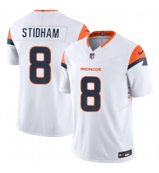 Men Denver Broncos 8 Jarrett Stidham White 2025 F U S E  Vapor Limited Stitched Football Jersey