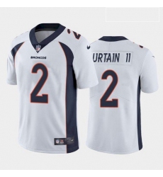 Men Denver Broncos Patrick Surtain II Navy White Orange 2021 Draft Jersey