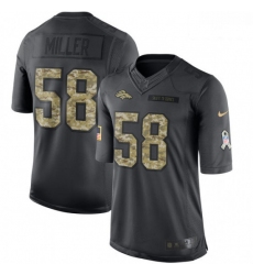 Men Nike Denver Broncos 58 Von Miller Limited Black 2016 Salute to Service NFL Jersey