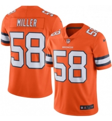 Men Nike Denver Broncos 58 Von Miller Limited Orange Rush Vapor Untouchable NFL Jersey