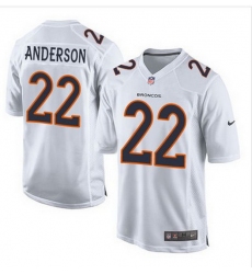 Nike Broncos #22 C J Anderson White Mens Stitched NFL Game Event Jersey