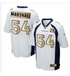 Nike Broncos #54 Brandon Marshall White Mens Stitched NFL Game Super Bowl 50 Collection Jersey