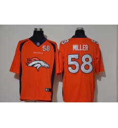 Nike Broncos 58 Von Miller Orange Team Big Logo Number Vapor Untouchable Limited Jersey