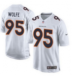 Nike Broncos #95 Derek Wolfe White Mens Stitched NFL Game Event Jersey