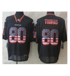 Nike Denver Broncos 80 Julius Thomas Black Elite USA Flag Fashion NFL Jersey