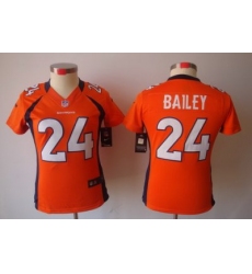 Women Nike Denver Broncos 24# Bailey Orange[Women's NIKE LIMITED Jersey]