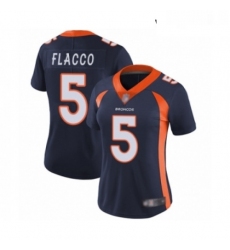 Womens Denver Broncos 5 Joe Flacco Navy Blue Alternate Vapor Untouchable Limited Player Football Jersey