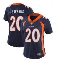 Womens Nike Denver Broncos 20 Brian Dawkins Navy Blue Alternate Vapor Untouchable Limited Player NFL Jersey