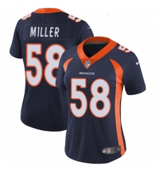 Womens Nike Denver Broncos 58 Von Miller Navy Blue Alternate Vapor Untouchable Limited Player NFL Jersey