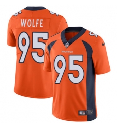 Nike Broncos #95 Derek Wolfe Orange Team Color Youth Stitched NFL Vapor Untouchable Limited Jersey