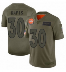 Youth Denver Broncos 30 Terrell Davis Limited Camo 2019 Salute to Service Football Jersey