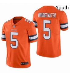 Youth Denver Broncos Teddy Bridgewater Orange Color Rush Jersey