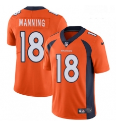 Youth Nike Denver Broncos 18 Peyton Manning Orange Team Color Vapor Untouchable Limited Player NFL Jersey