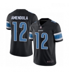 Men Detroit Lions 12 Danny Amendola Limited Black Rush Vapor Untouchable Football Jersey