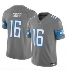 Men Detroit Lions 16 Jared Goff Grey 2023 F U S E  Vapor Untouchable Limited Stitched Jersey