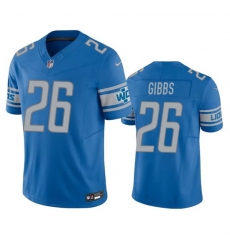 Men Detroit Lions 26 Jahmyr Gibbs Blue 2023 F U S E  Vapor Untouchable Limited Stitched Football Jersey
