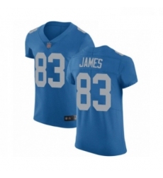 Men Detroit Lions 83 Jesse James Blue Alternate Vapor Untouchable Elite Player Football Jersey