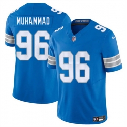 Men Detroit Lions 96 Al Quadin Muhammad Blue 2025 F U S E  Vapor Limited Stitched Jersey
