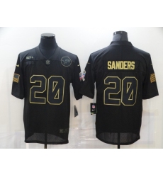 Nike Detroit Lions 20 Barry Sanders Black 2020 Salute To Service Limited Jersey