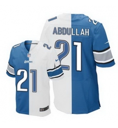 Nike Lions #21 Ameer Abdullah Blue White Mens Stitched NFL Elite Split Jersey