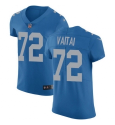 Nike Lions 72 Halapoulivaati Vaitai Blue Throwback Men Stitched NFL Vapor Untouchable Elite Jersey