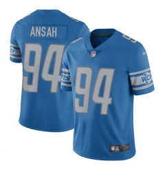 Nike Lions #94 Ziggy Ansah Blue Team Color Mens Stitched NFL Limited Jersey