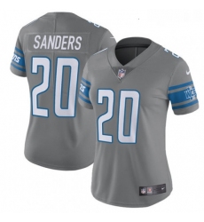 Womens Nike Detroit Lions 20 Barry Sanders Limited Steel Rush Vapor Untouchable NFL Jersey