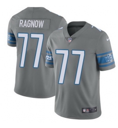 Nike Lions #77 Frank Ragnow Gray Youth Stitched NFL Limited Rush Jersey