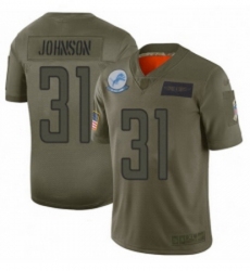 Youth Detroit Lions 31 Ty Johnson Limited Camo 2019 Salute to Service Football Jersey